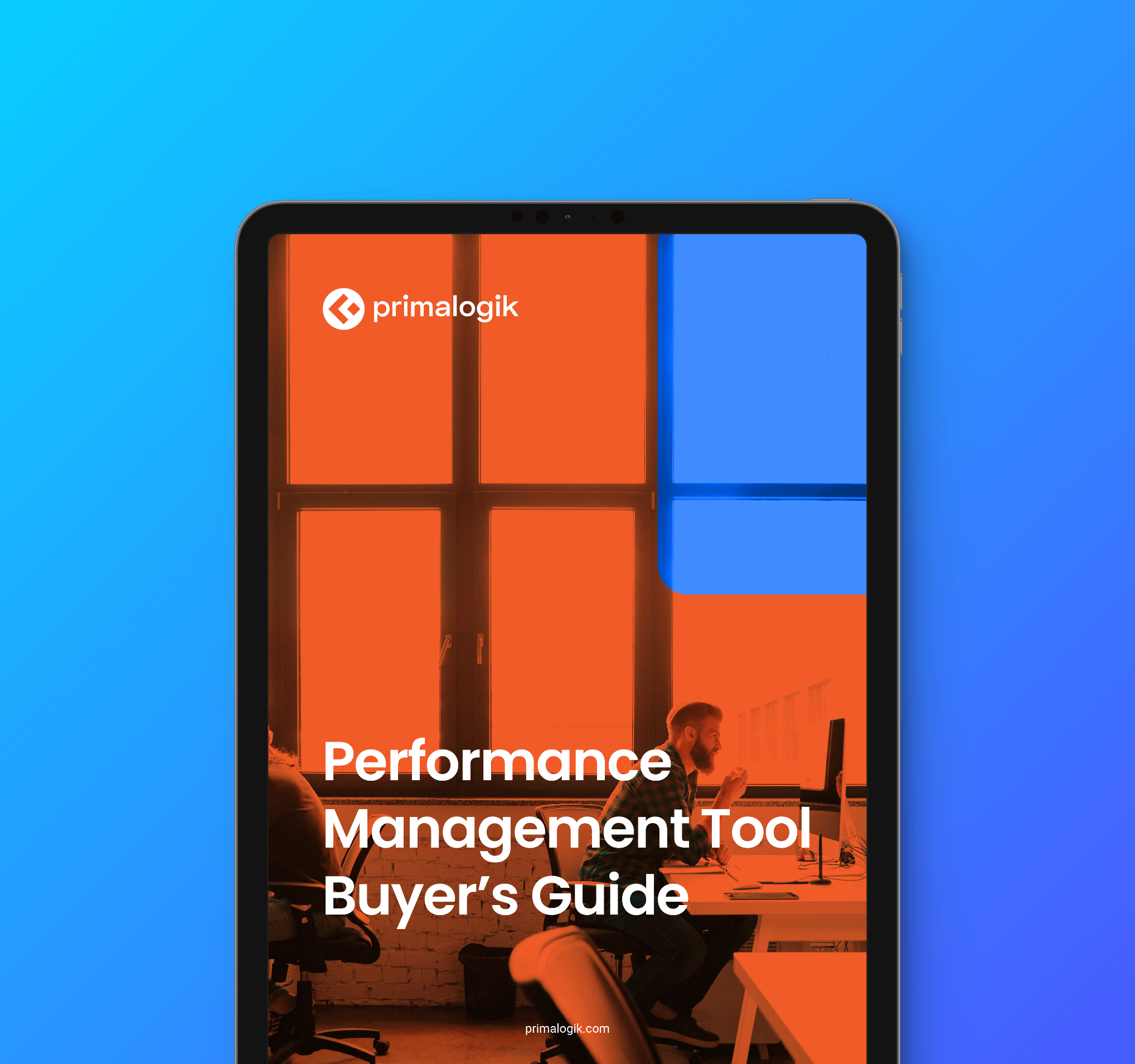 Primalogik performance management tool buyer's guide tablet graphic